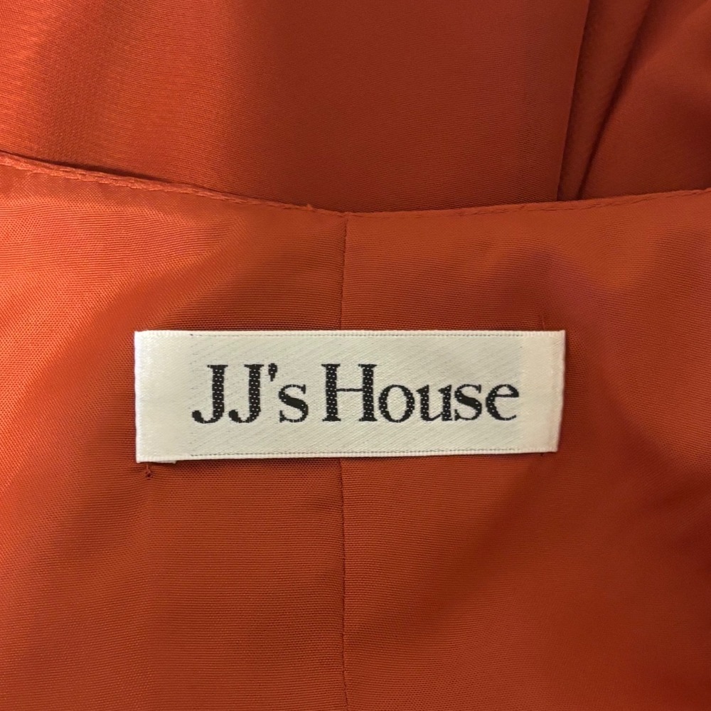 JJ's House Gown Womens 2 Vermilion Orange One‎ Shoulder Ruched Slit Formal Dress - Picture 8 of 8